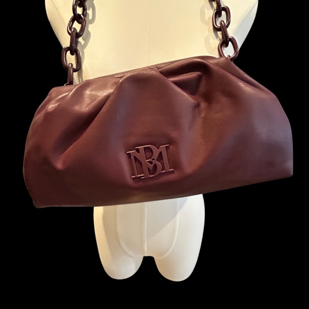 New Badgley Mischka Wrapped Frame Bag Plum - Picture 10 of 11